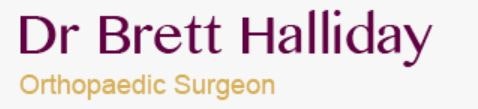 logo for Dr Brett Halliday Orthopaedic Surgeons